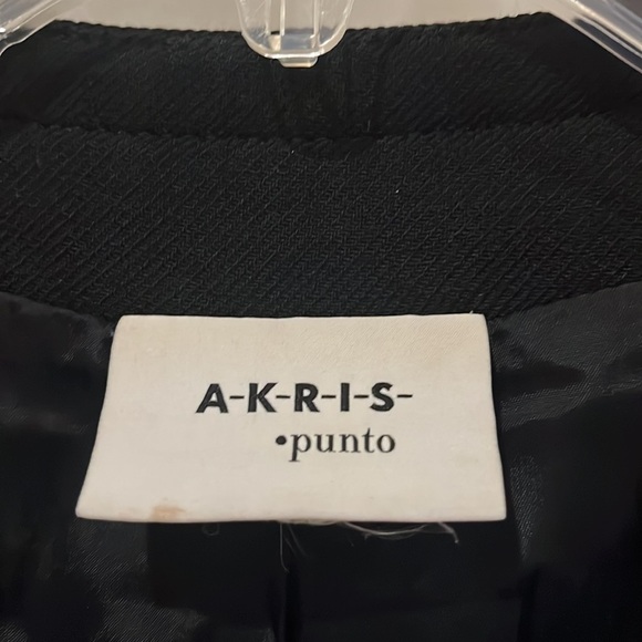 AKRIS Punto Wool Blend Black Jacket Size 4 - Picture 5 of 14